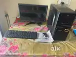 i3 computer with moniter and wireless key borad , mouse