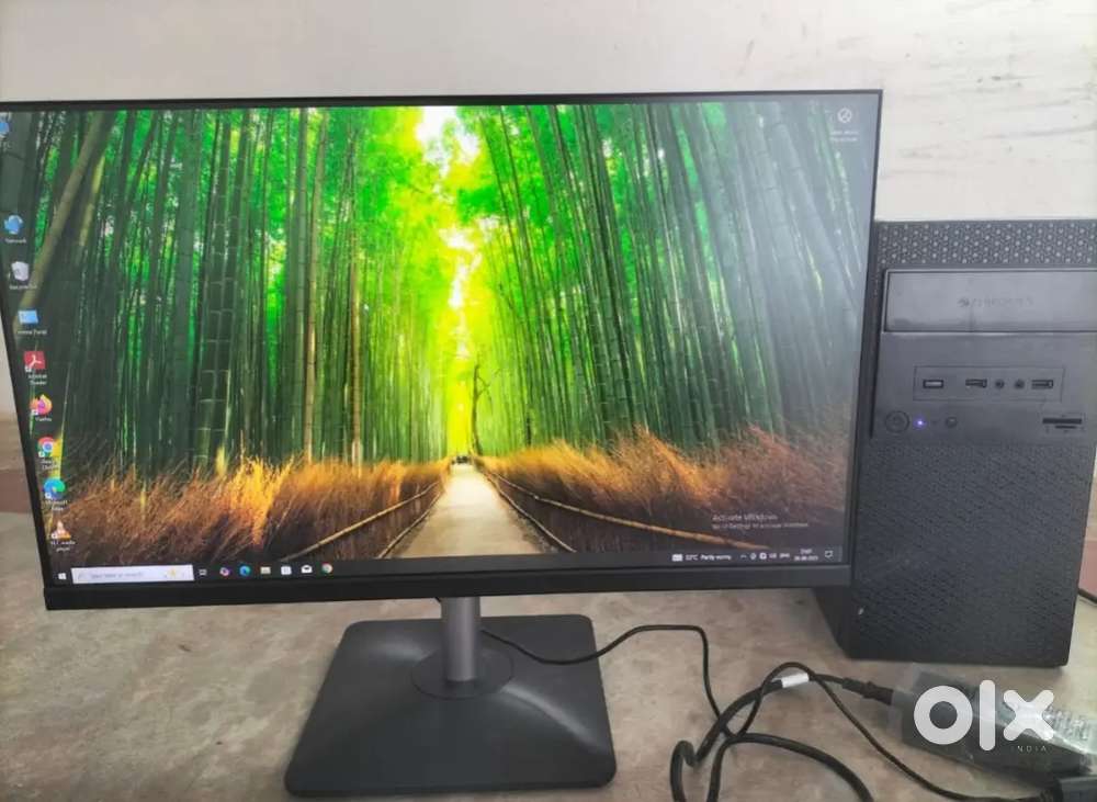 Zebronics assembled cpu with acer monitor and dwell wirless key board