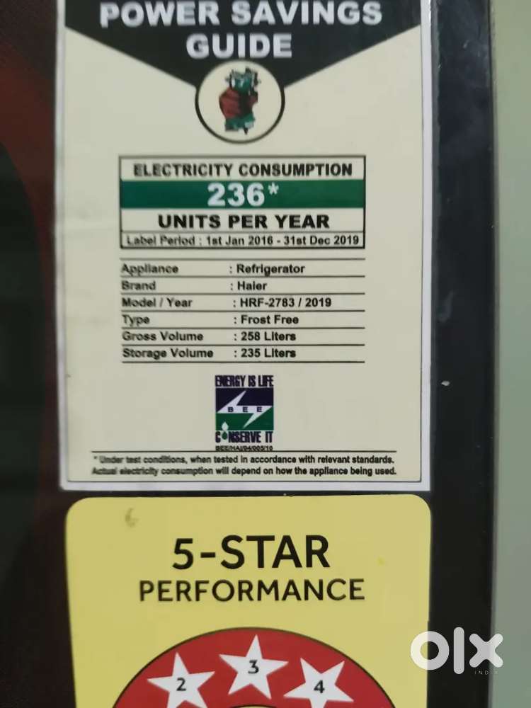 HAIER HRF 2783/2019 REFRIGERATOR