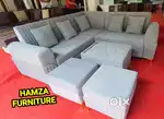 HAMZA FURNITURE NEW DESIGNER LOOK L SHAPE SOFA SET BAJAJ FINANCE A