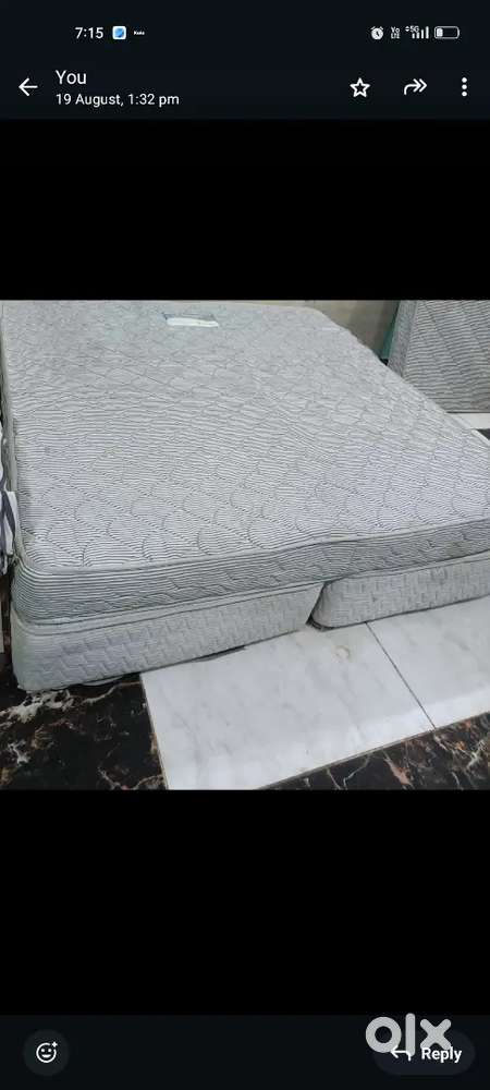 Dubel bed with gadda spreeng 6'x6' size