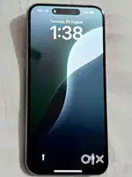 iPhone 15 pro max 256gb white color 1 year old 84 battery good mobil