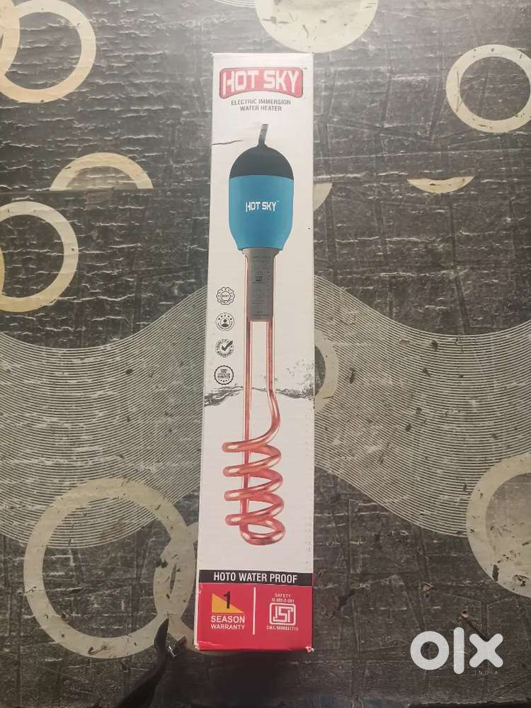 Immersion water heater 1 season warranty