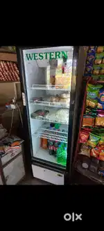 Glass door fridge