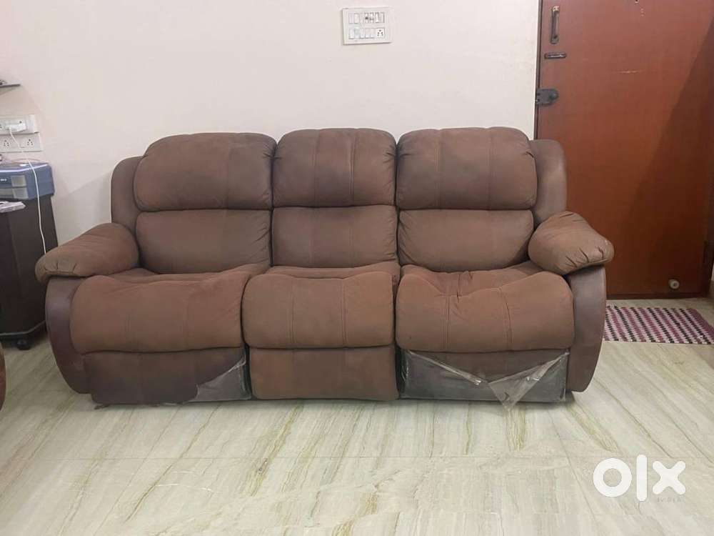 Semi Leather Recliner Sofa