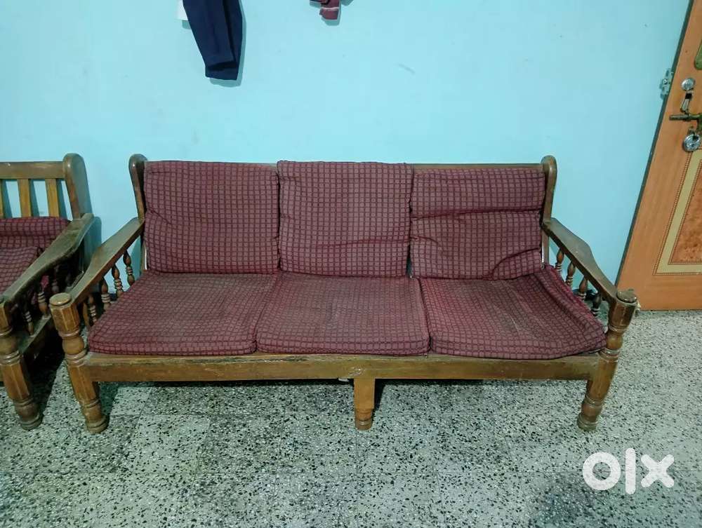 3 + 1 SOFA SET WITH CUSHIONS (3 Chairs + Sofa)