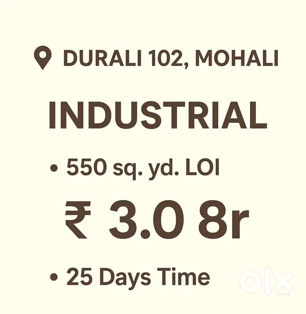550sqyd industrial LOI in durali 102