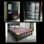 Brand new wooden double cot 4*6 with mattress 7499 free delivery