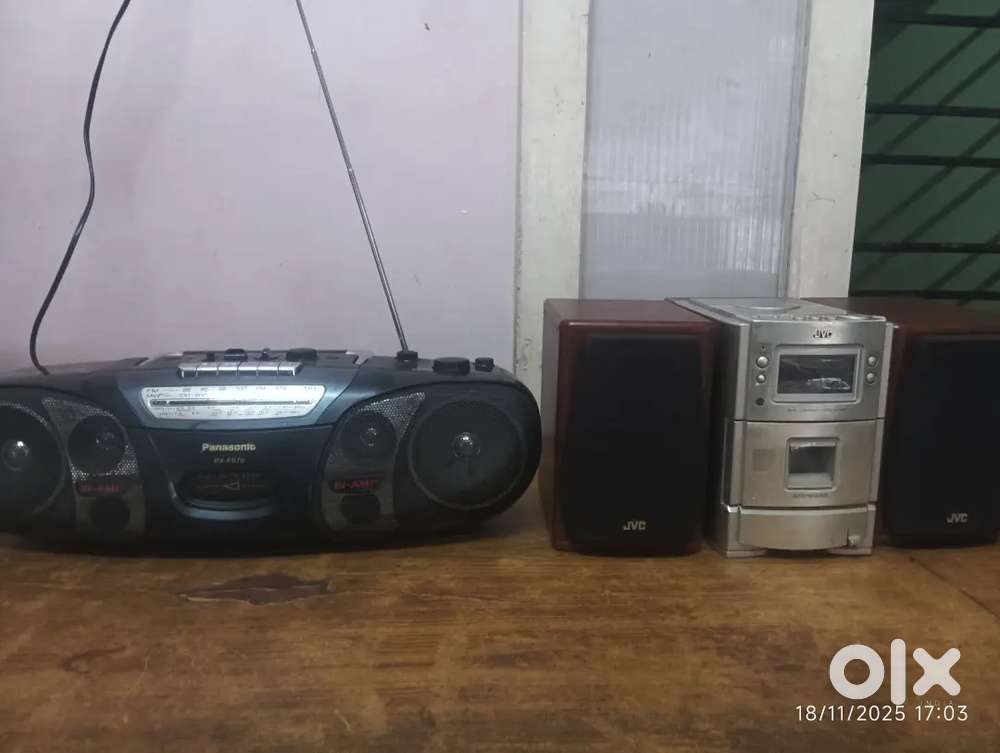Jvc sterio music system and panasonic fm radio for sale
