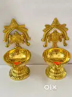 Premium Fine Brass Shank Chakra Deepam