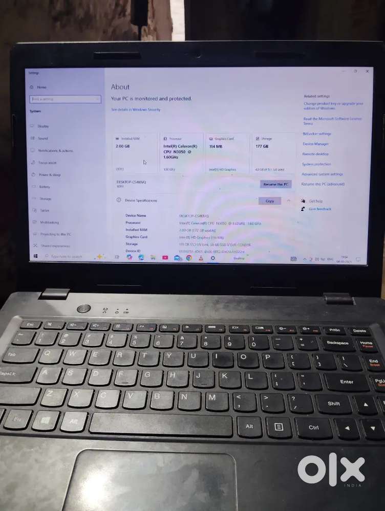 Lenovo laptop & charger