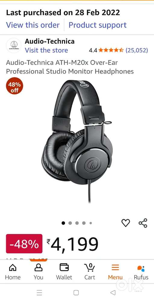 Audio technica ATH M20 headphones