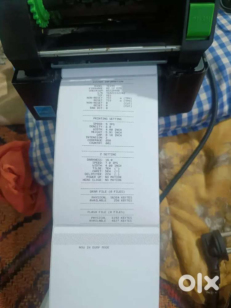 Tsc Te244 barcode thurmal lebal printer , 2 month use only