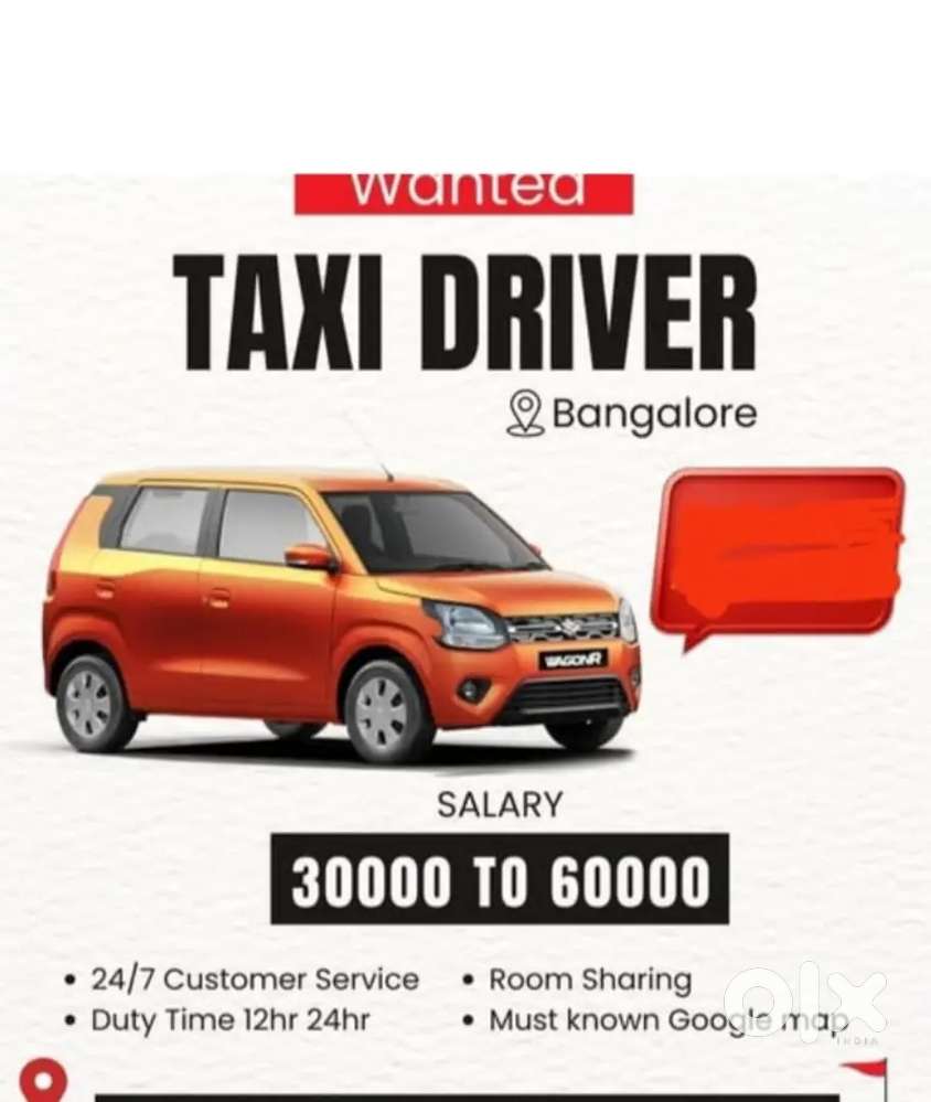 Driver's wanted for Bangalore Earn 30k to 45k
