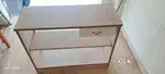 Wooden commercial table with drawer