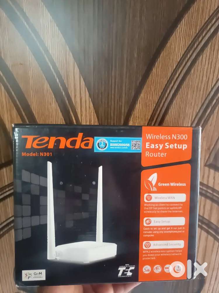 Tenda N300 easy setup router with 35 meter cable