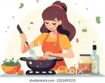 Part time cooking lady
