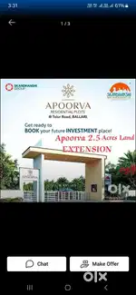 Plots for sale with EMI facility Bellary