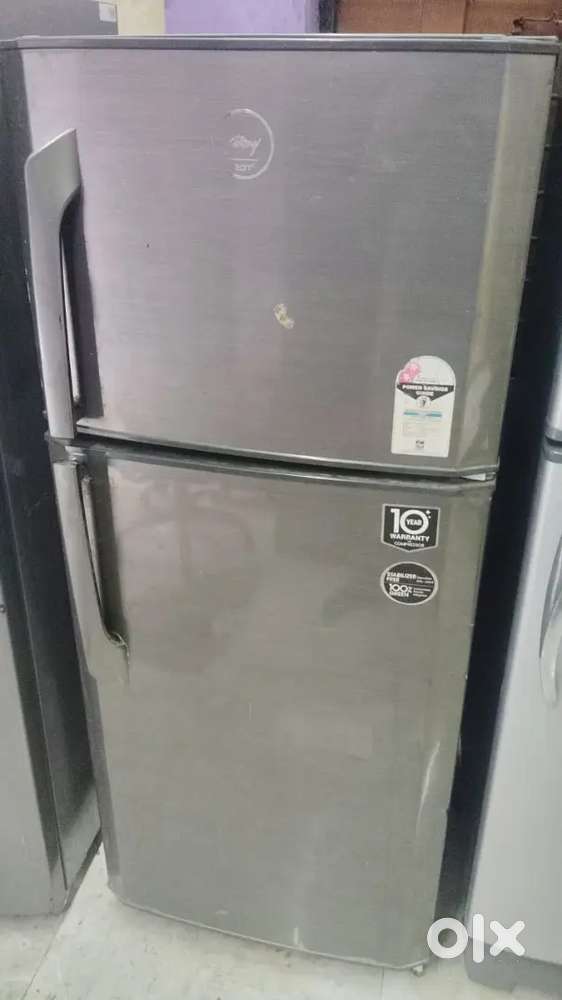 Grey colour double door fridge