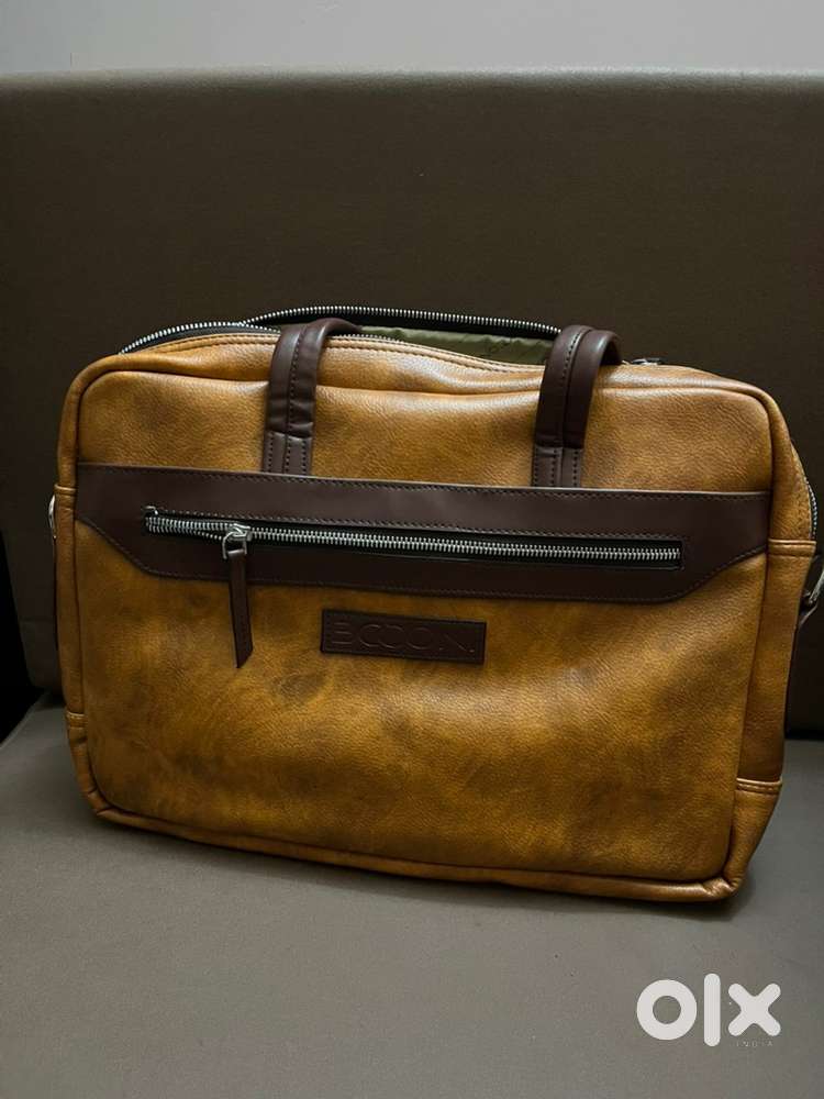 Pure leather sling laptop bag