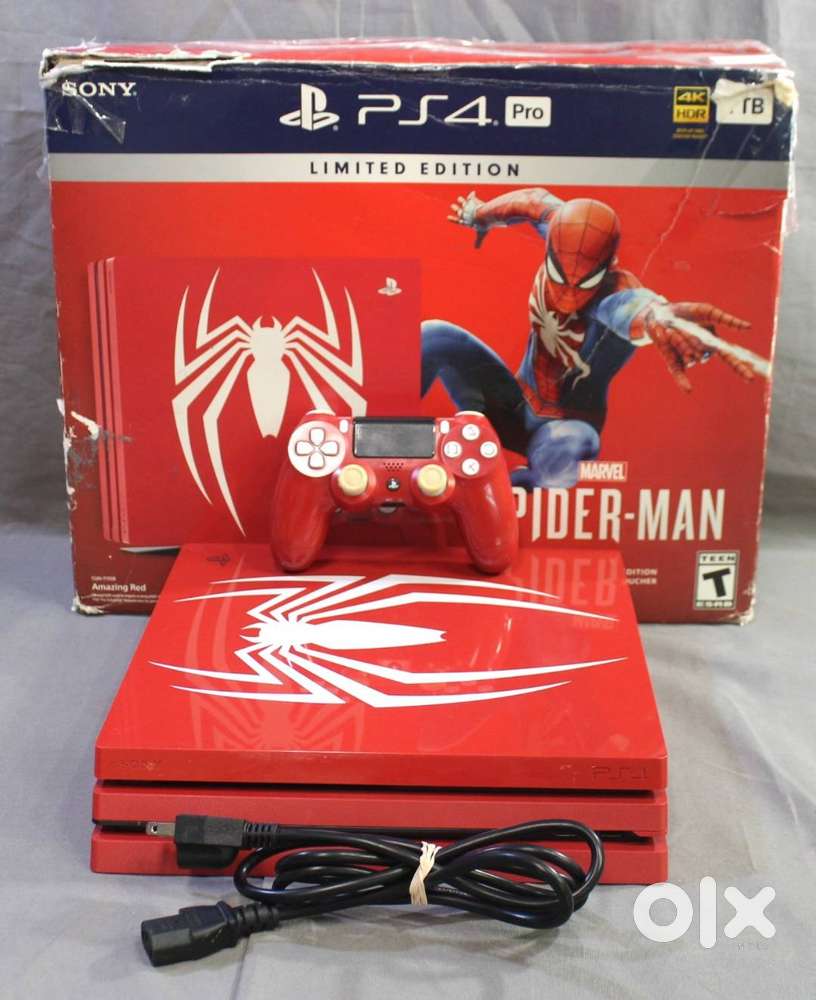 Sony PlayStation 4 (PS4) Pro Limited Edition Marvel Spiderman Red 1 TB