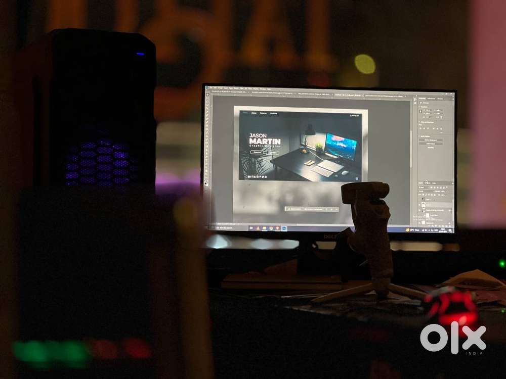 i3 4th gen 1050ti 16gb ram rgb cpu 21inch monitor