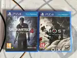 Ghost of Tsushima and Uncharted 4 ( ps4 / ps5 games )