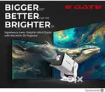 E gate projector 300 inch screen