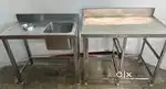 All type of Sinks, tables, counter, racks, Dinit tables, Chairs sale