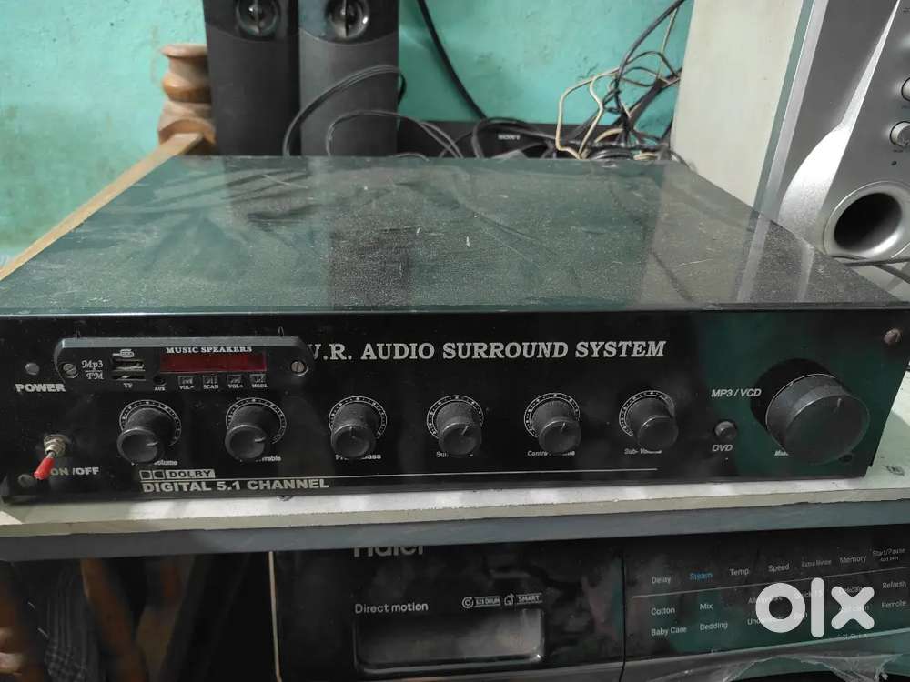 5.2 amplifier, sony subwoofer with speaker