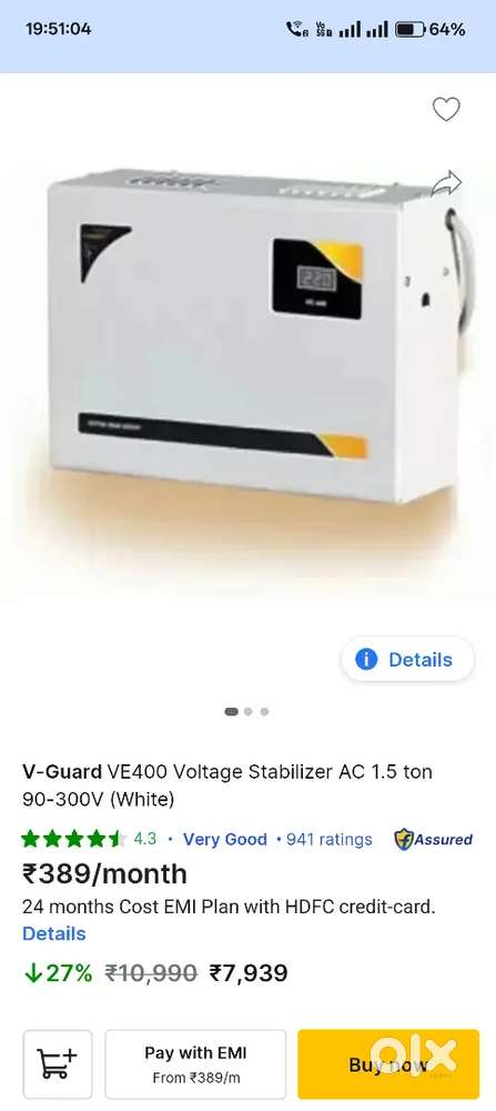 4kva stabilizer v guard