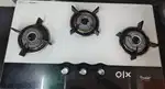Prestige Schott Glass 3 Burner Gas Stove, Auto Ignition, Black/White