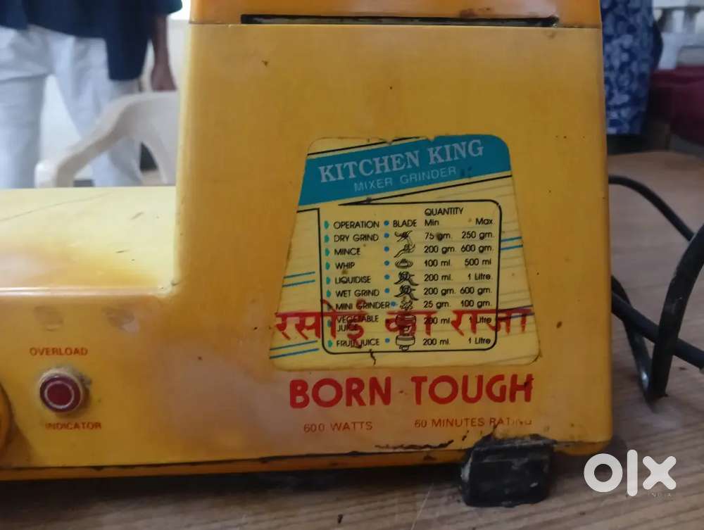 Kitchen King 600W Mixer Grinder Heavy-Duty Vintage, Working Perfectly