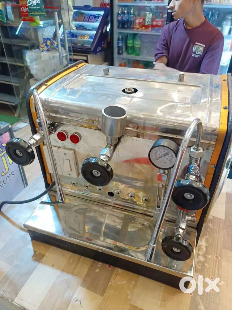 Coffee machine gas+electric double element