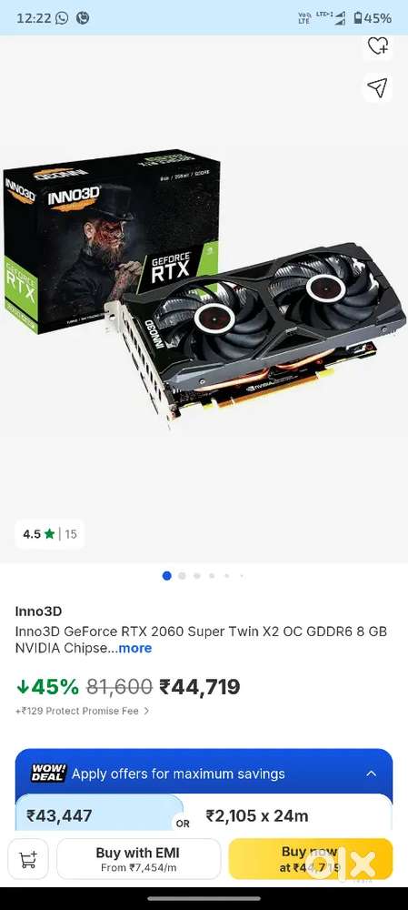 Inno3D 2060 Super Graphic Card