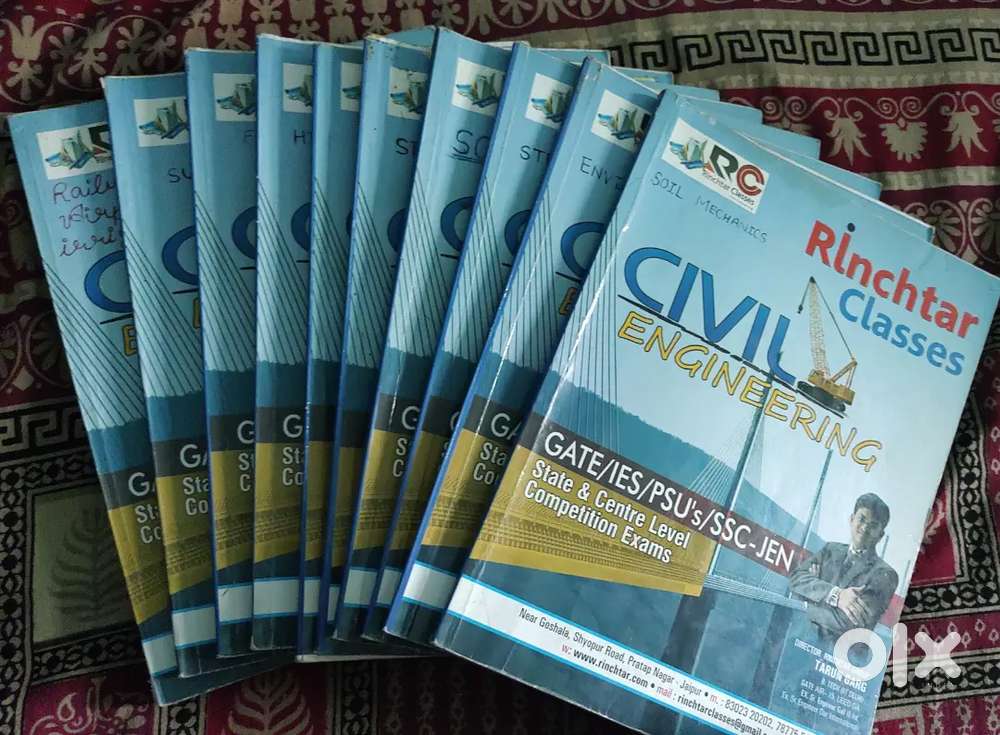 RAJ RPSC AE /JE Civil engg Rinchter classes notes  by tarun garg sir