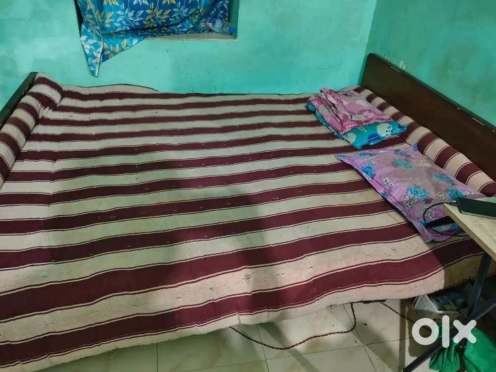Bed with mattress