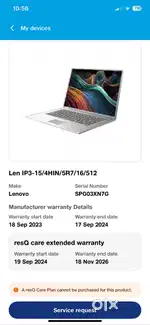 Lenovo Laptop  16GB RAM  Brand New Condition  Insured till Nov 2026