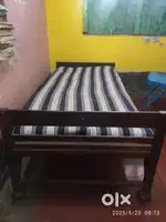 Single Bed with Wooden Buttom