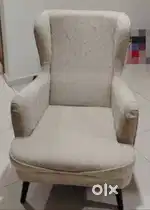 Genoa Lounge Chair in Monochrome Paisley Fabric