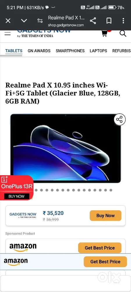 Realme Pad X Glow 5G Sim