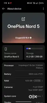 Oneplus nord 5 8gb 256gb just 7 days old