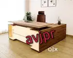 New wooden l counter reception table office table office furniture