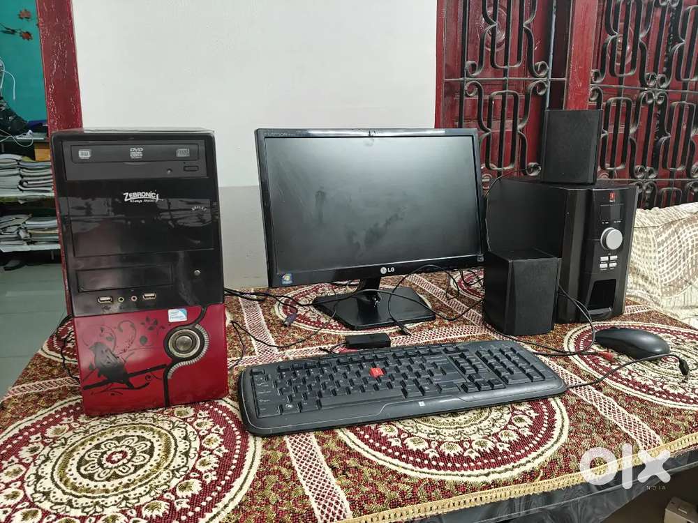 Full PC Setup (CPU + Monitor + Keyboard + Mouse + Sounds) Ready to Use