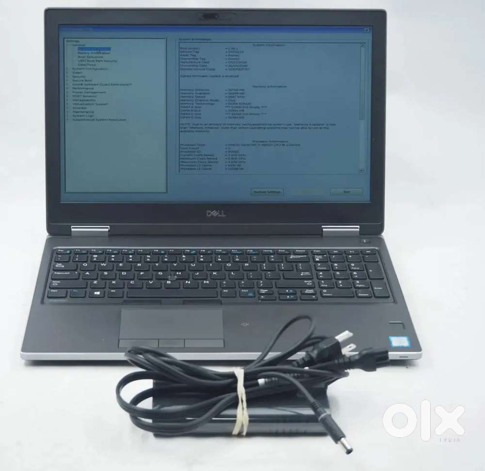 DELL Precision 7540 Intel Core i7-9850H 2.60GHz 16GB RAM 512GB NVMe