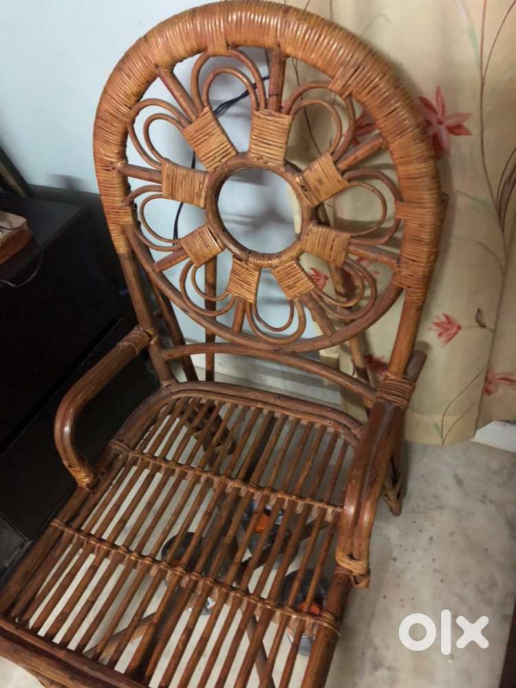 Two Cane chairs and one cane Jhula