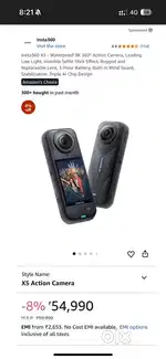 INSTA 360 X5 2025 Latest Action Camera