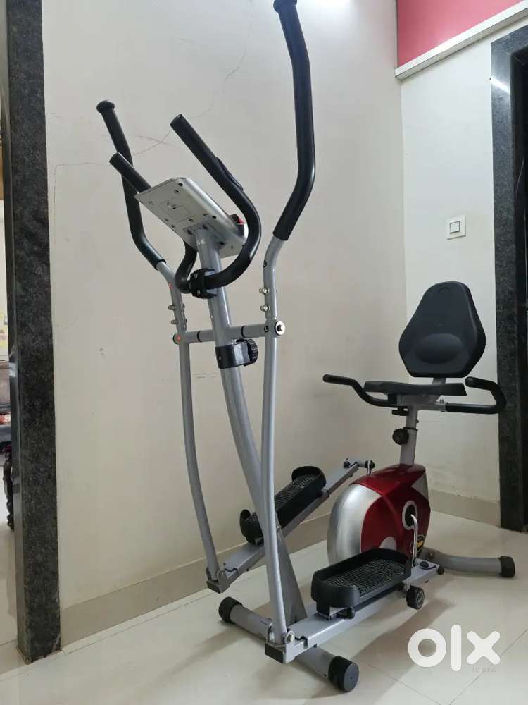 Elliptical cross trainer cum Recumbent bike