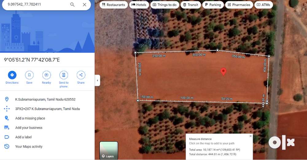 2.46 ACRE AGRI / FARM / REAL ESTATE / WIND MILL RED SOIL LAND