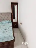 New bed along with mattress + side table and dressing table on sale